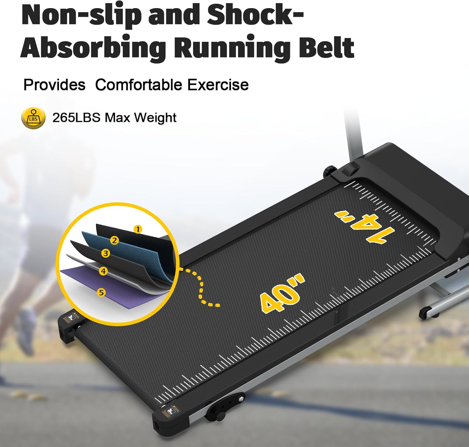 Compact under‑desk walking pad design